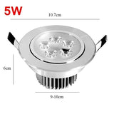 JUNEJOUR 10 PCS 3/5/7W 220-240V Dimmable LED Ceiling Downlight Recessed Cabinet Wall Spot Light Down Lamp Spot Light
