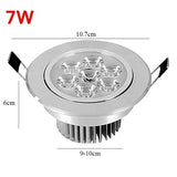 JUNEJOUR 10 PCS 3/5/7W 220-240V Dimmable LED Ceiling Downlight Recessed Cabinet Wall Spot Light Down Lamp Spot Light
