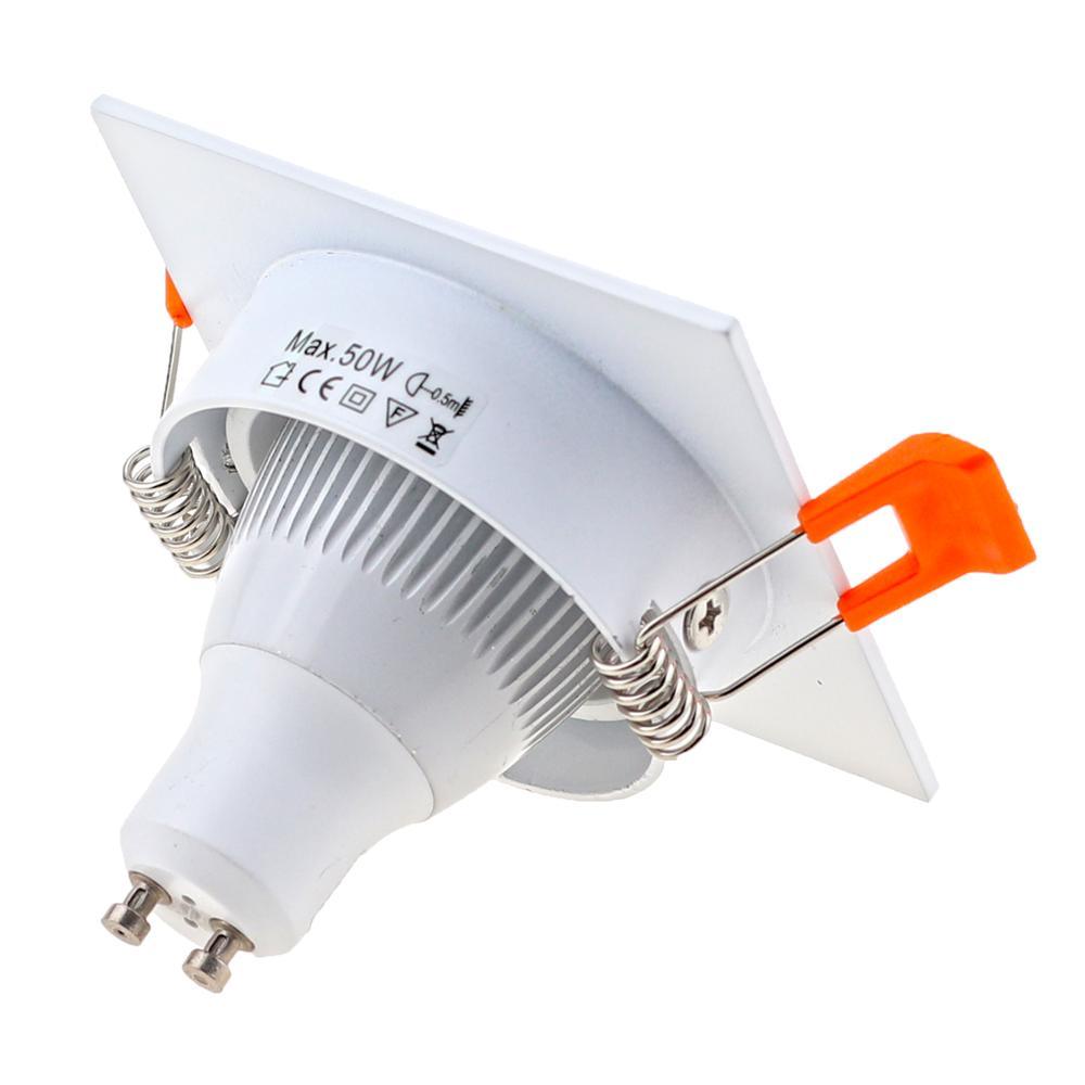 10PCS Black White Silver Round Recessed LED Ceiling Light Adjustable Frame MR16 GU10 Bulb Fixture Downlight Holder Cutout 65mm - LED Lights For Sale : Affordable LED Solutions : Wholesale Prices