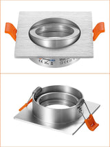 10PCS Black White Silver Round Recessed LED Ceiling Light Adjustable Frame MR16 GU10 Bulb Fixture Downlight Holder Cutout 65mm - LED Lights For Sale : Affordable LED Solutions : Wholesale Prices