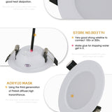 LED downlight 4pcs 7W/9W/12W/15W/18W/24W Dimmable Driveless Recessed LED Ceiling Downlight Spot light For Home Lighting Decoration Warm White