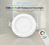 LED 6W RGB+CCT Waterproof led downlights IP54 110V 220v Moistureproof smart Led light recessed led ceiling for living room bathroom
