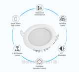 LED 6W RGB+CCT Waterproof led downlights IP54 110V 220v Moistureproof smart Led light recessed led ceiling for living room bathroom