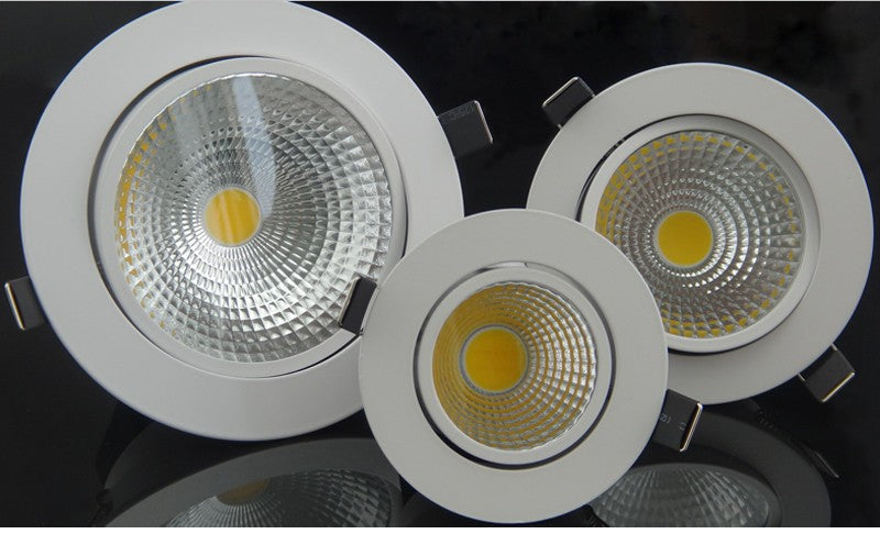 Recessed LED Ceiling Downlight 5W 7W 10W 15W 20W 25W Dimmable COB Down Light Lamp AC85V-265V White/Warm LED Spot light
