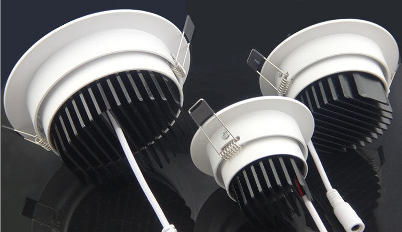 Recessed LED Ceiling Downlight 5W 7W 10W 15W 20W 25W Dimmable COB Down Light Lamp AC85V-265V White/Warm LED Spot light