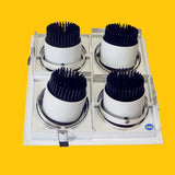 Dimmable super bright 4 heads recessed square LED Downlights COB 40W LED Spot lights LED decoration Ceiling Lamp AC85-265v