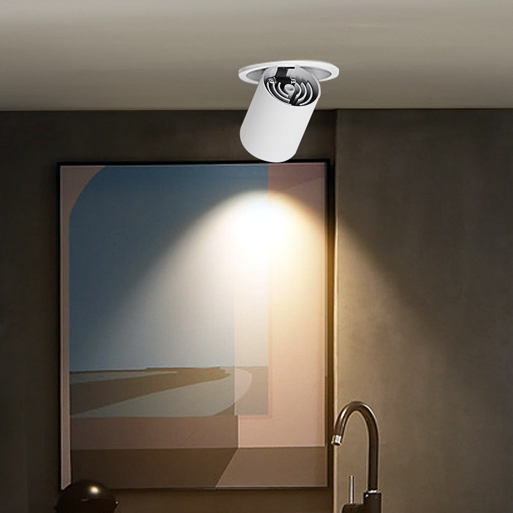  LED Downlight Dimmable 7W 12W Modern Recessed Ceiling Spotlight Artwork Adjustable Loft Décor's Lamps Led Spot Lights
