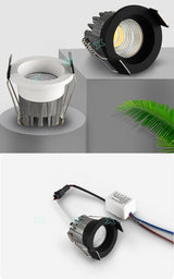 LED mini 10 pcs Downlight Under Cabinet Spot Light 3W for Ceiling Recessed Lamp AC85-265V Dimmable Down lights with driver