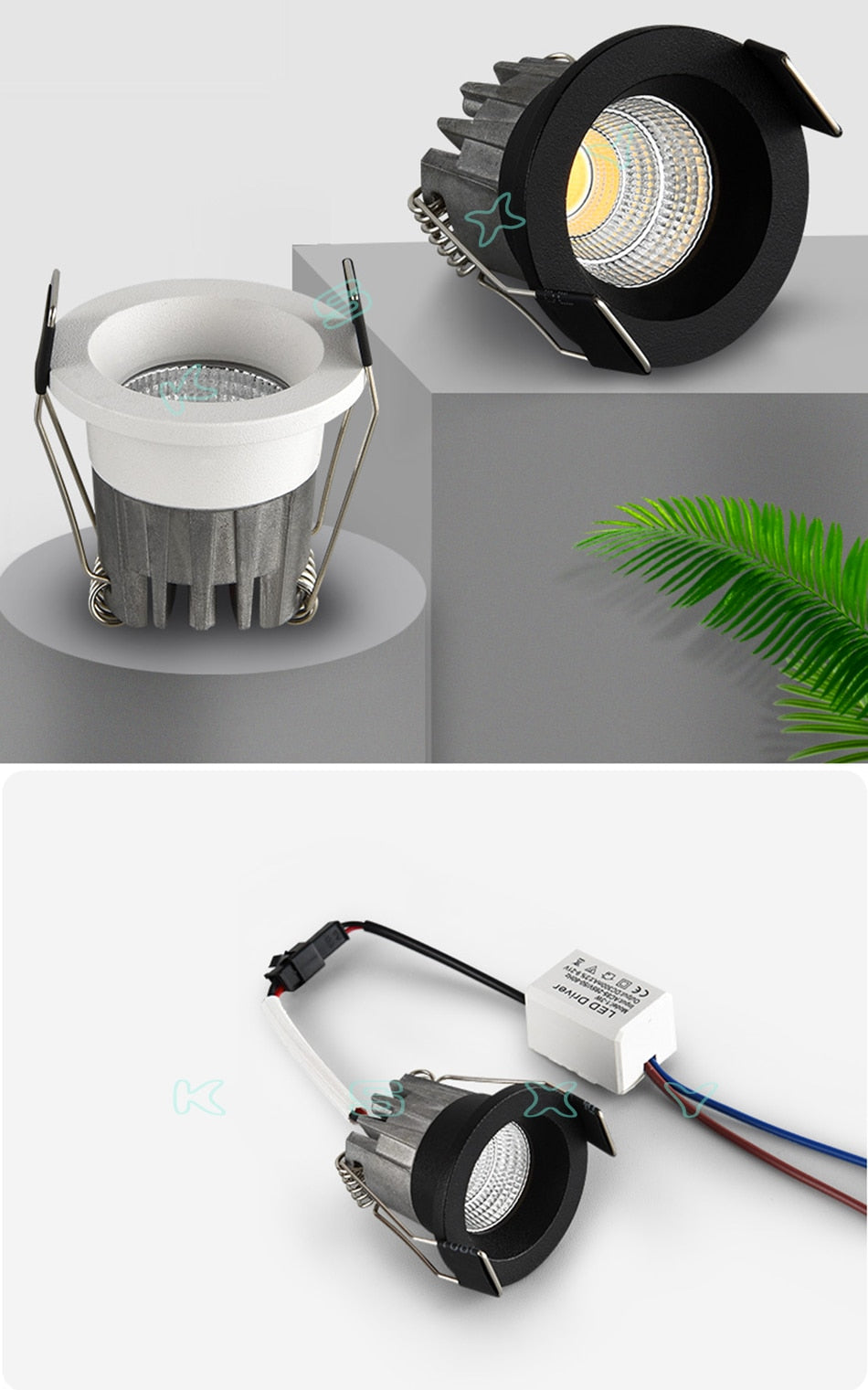 LED mini 10 pcs Downlight Under Cabinet Spot Light 3W for Ceiling Recessed Lamp AC85-265V Dimmable Down lights with driver