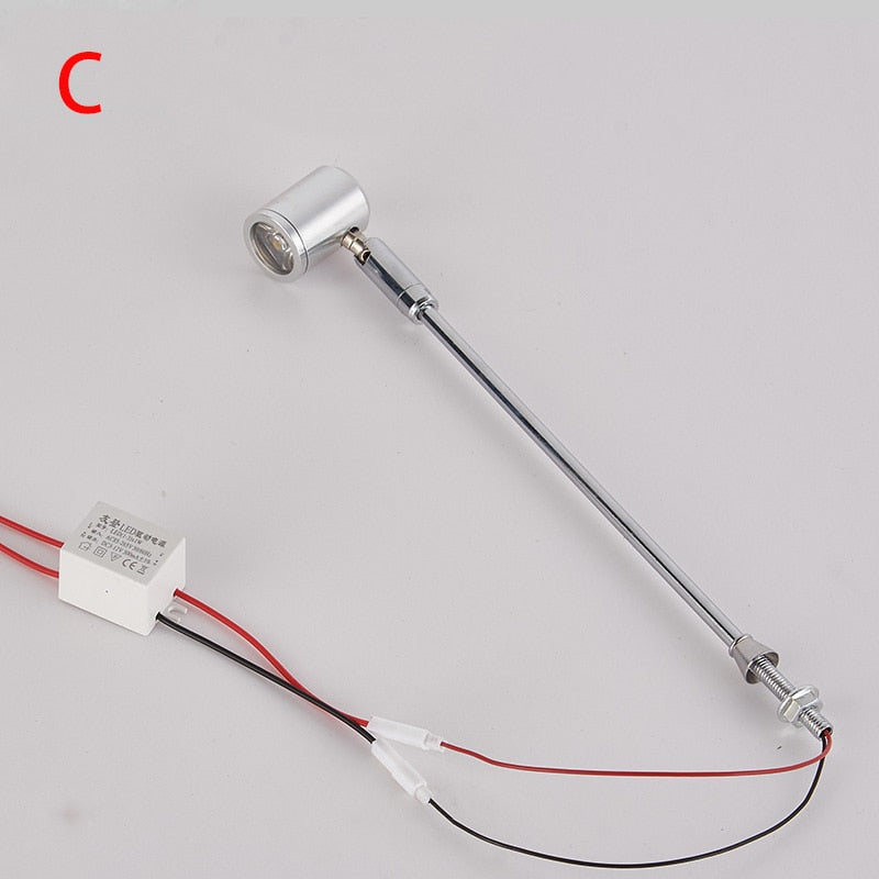 4PCS 1W Mini LED Spotlight Surface Mounted Cabinet Downlights for Display of Wall Lights 10/15/20/25/30/35cm