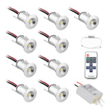 LED 12V Downlight Dimmable Spotlight IP65 Foco Led Stair Light 1W Cabinet Showcase Ceiling light with Remote Controller IP67 Driver