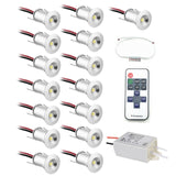 LED 12V Downlight Dimmable Spotlight IP65 Foco Led Stair Light 1W Cabinet Showcase Ceiling light with Remote Controller IP67 Driver