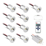 LED 12V Downlight Dimmable Spotlight IP65 Foco Led Stair Light 1W Cabinet Showcase Ceiling light with Remote Controller IP67 Driver