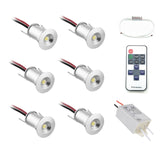 LED 12V Downlight Dimmable Spotlight IP65 Foco Led Stair Light 1W Cabinet Showcase Ceiling light with Remote Controller IP67 Driver