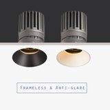 No Flickering Anti Glare LED Recessed Downlight  7W 12W LED Ceiling Spot Light For Hotel Corridor Bedroom Living Room