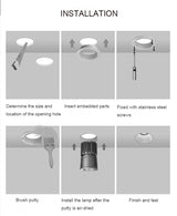 No Flickering Anti Glare LED Recessed Downlight  7W 12W LED Ceiling Spot Light For Hotel Corridor Bedroom Living Room