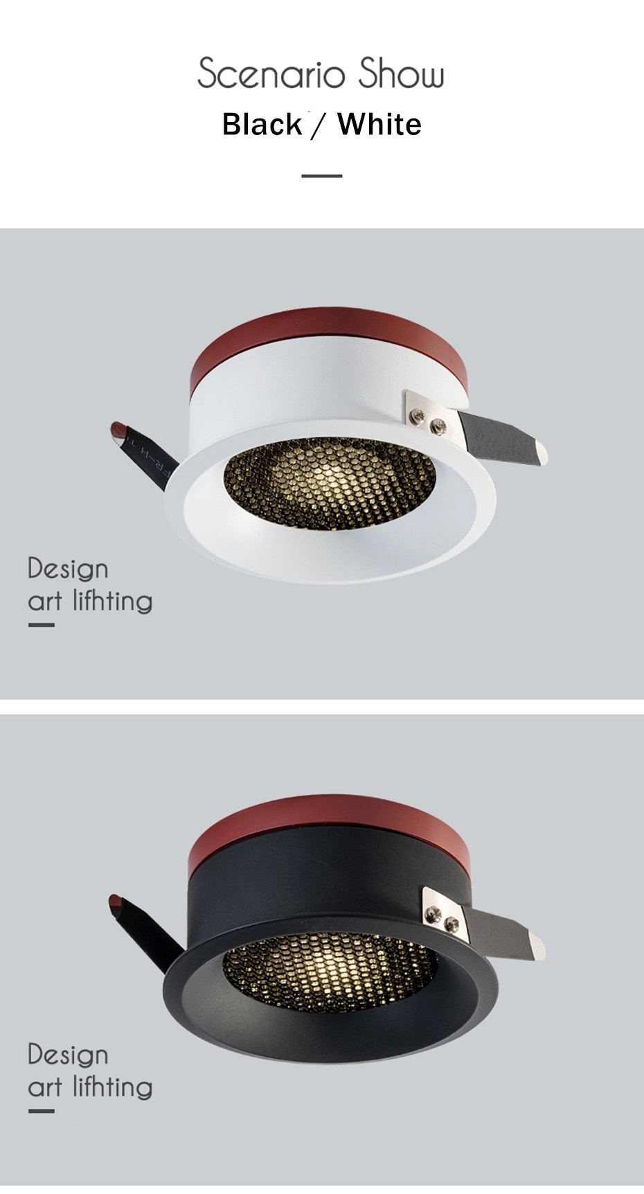 Led Downlight Anti-glare Led Recessed Ceiling Downlight Aluminum Honeycomb Indoor Spot Led Lamp Living Room Bedroom Ceiling Lamp