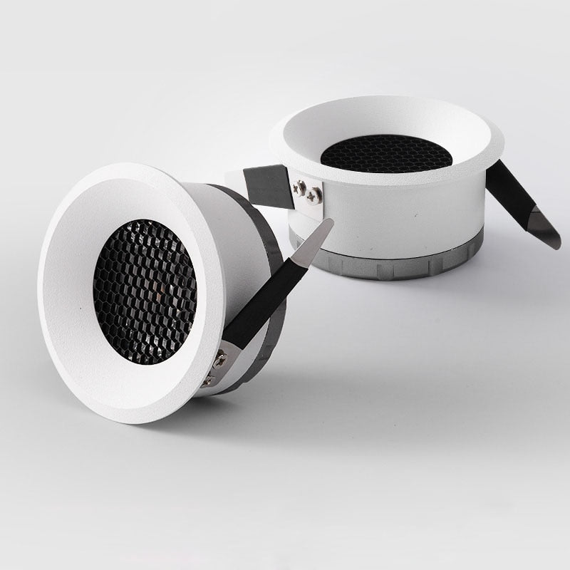 New 2020 Honeycomb Nest Anti Glare Lens COB Recessed Downlight 5W 7W 12W 15W Round LED Ceiling Spot Light Pic Background