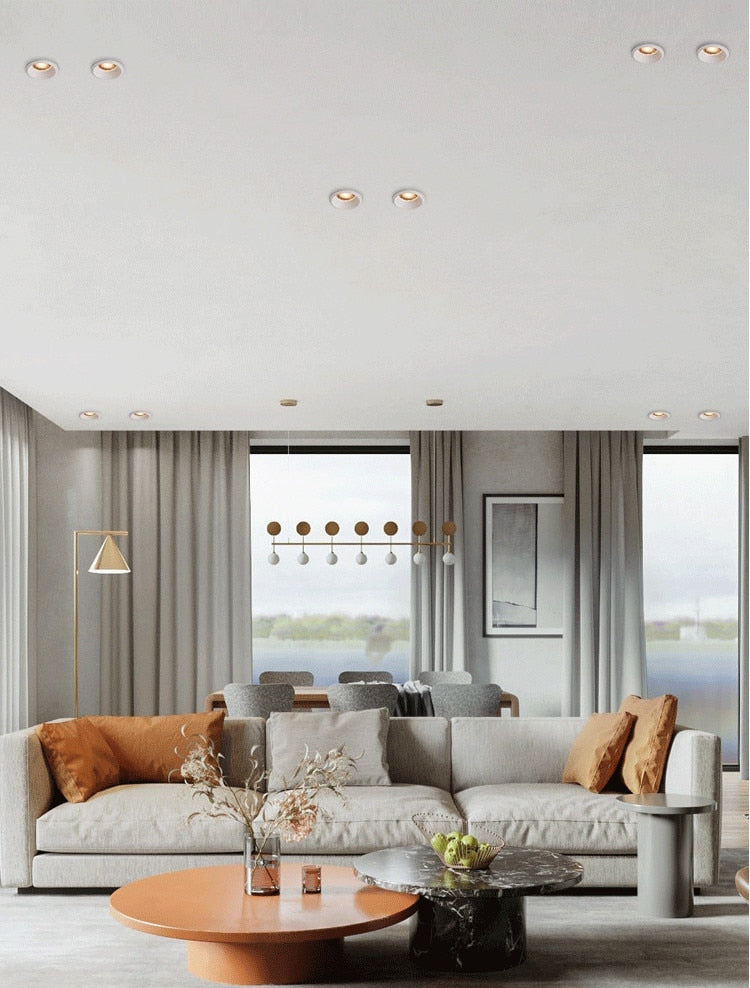 New 2020 Honeycomb Nest Anti Glare Lens COB Recessed Downlight 5W 7W 12W 15W Round LED Ceiling Spot Light Pic Background