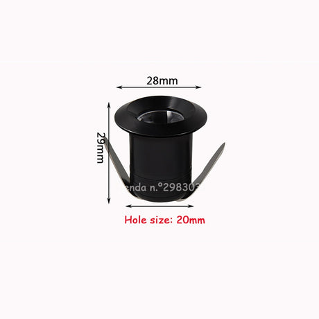 Silvery/Black/White/Golden Mini LED Downlights 1W 3W 20mm 85V-265V Jewelry Display Ceiling Recessed Cabinet Spot Lamp DC12 24V