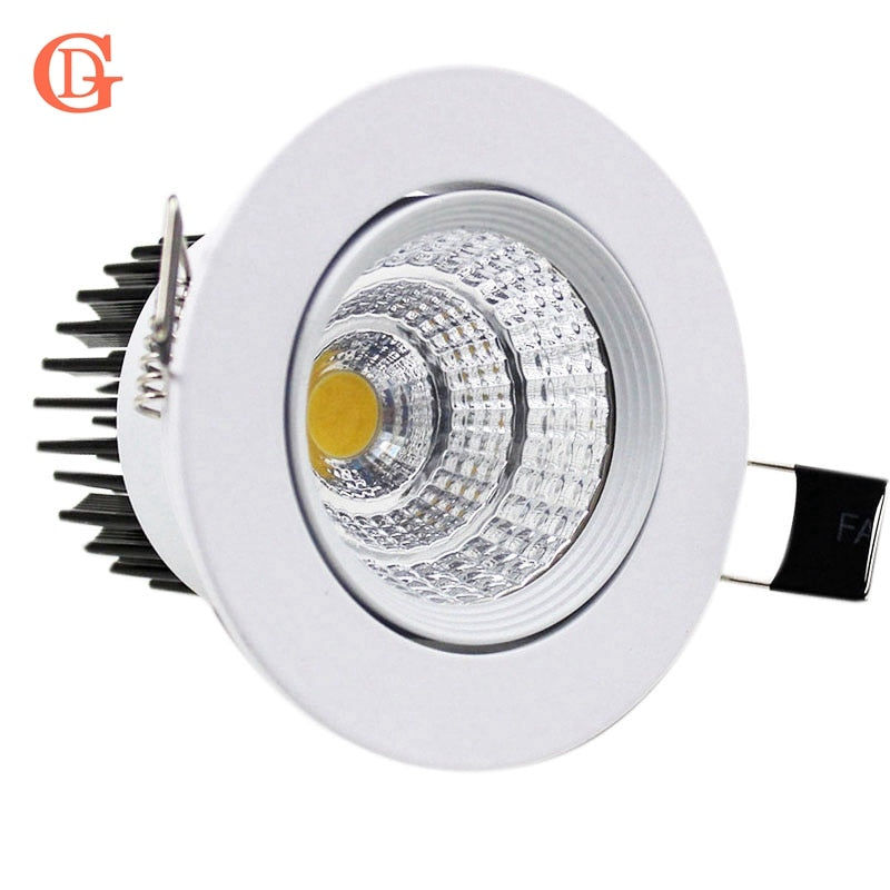 GD 4pcs 7W 10W LED Recessed Downlight Dimmable 12W 15W Spot LED COB Downlights AC85-265V AC220V AC110V Dimmable LED Spot Light