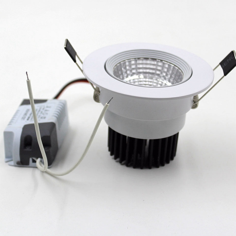 GD 4pcs 7W 10W LED Recessed Downlight Dimmable 12W 15W Spot LED COB Downlights AC85-265V AC220V AC110V Dimmable LED Spot Light