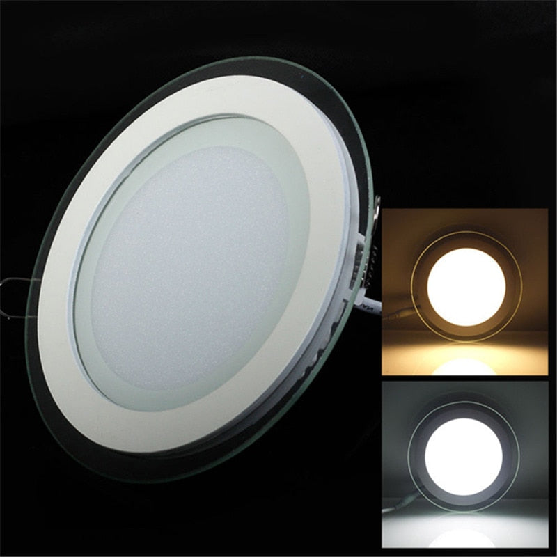 Hotest! Super Bright 18W LED Downlight Glass LED Panel Light Spot Down Light AC85-265V, Round Shape, 10pc/lot