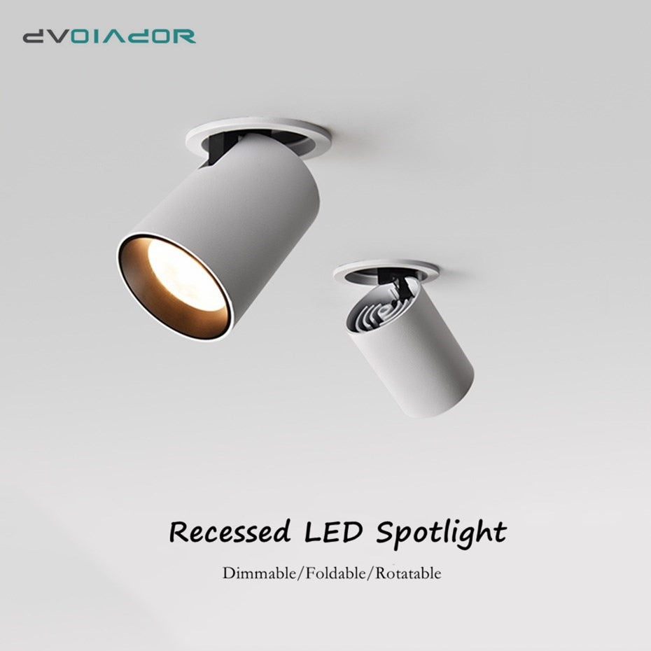Dimmable Recessed 7W 12W Led Downlight Indoor Ceiling Lamp Angle Adjustable Spot Led Lighting For Living Room Clothes Store