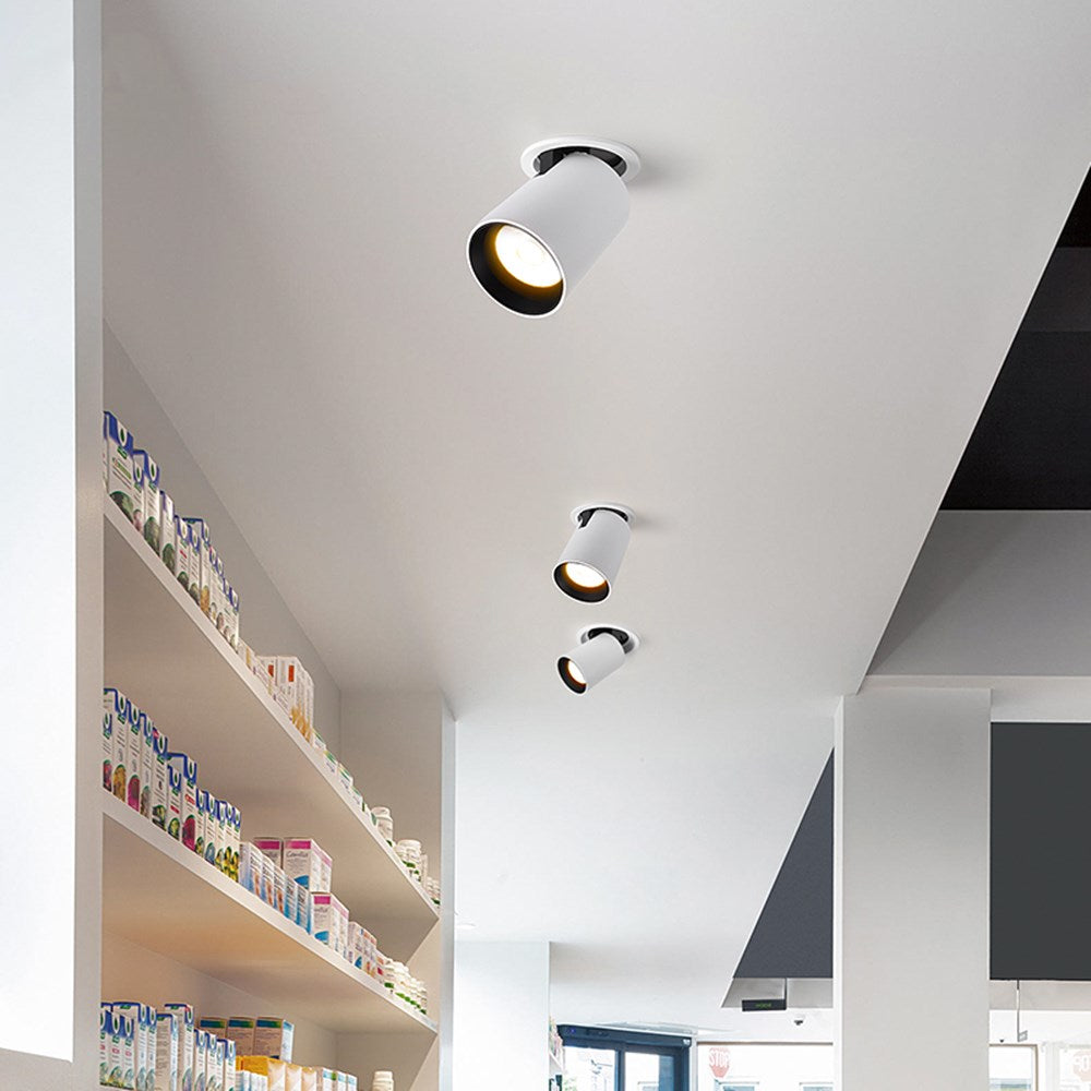 Dimmable Recessed 7W 12W Led Downlight Indoor Ceiling Lamp Angle Adjustable Spot Led Lighting For Living Room Clothes Store