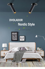 Modern Led Downlight 12W Long Tube Recessed In Ceiling Downlight Length 120mm 200mm Angle Adjustable Spot Lighting Led Spot Lamp