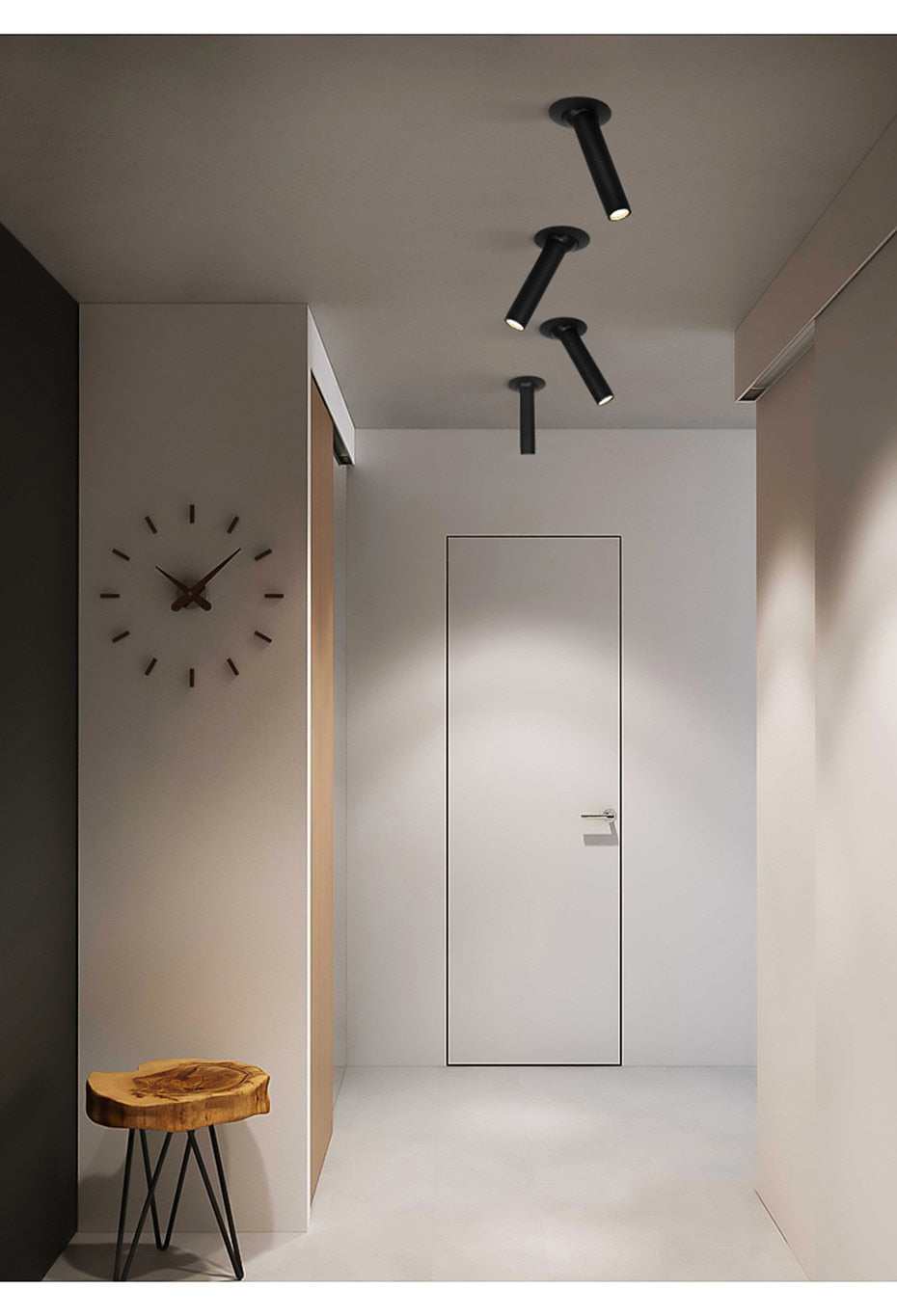 Modern Led Downlight 12W Long Tube Recessed In Ceiling Downlight Length 120mm 200mm Angle Adjustable Spot Lighting Led Spot Lamp