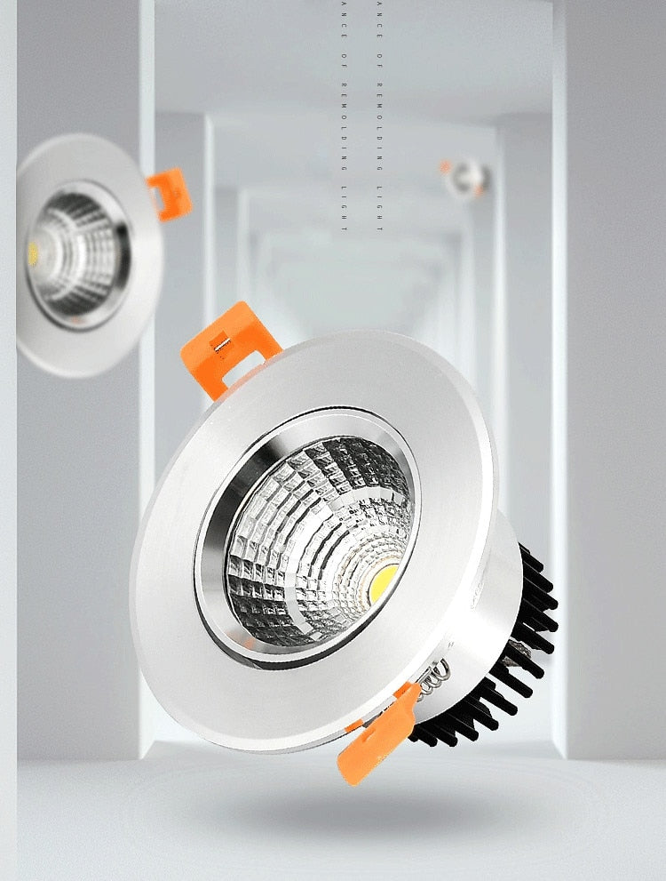 LED Downlight 10pcs/lots Round Recessed Lamp 5W 7W 9W 12W 15W 20W 30W LED Dimmable Ceiling Lamp Spot Light For Home Illumination