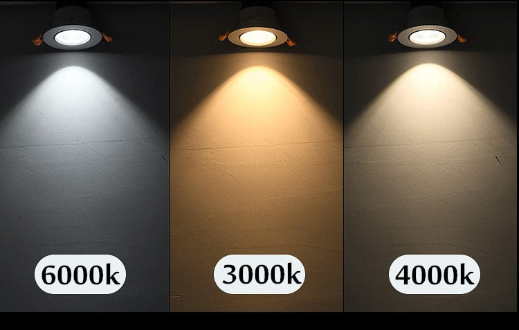 LED Downlight 10pcs/lots Round Recessed Lamp 5W 7W 9W 12W 15W 20W 30W LED Dimmable Ceiling Lamp Spot Light For Home Illumination