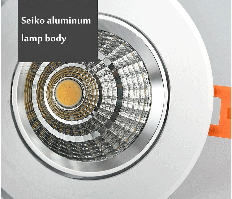 LED Downlight 10pcs/lots Round Recessed Lamp 5W 7W 9W 12W 15W 20W 30W LED Dimmable Ceiling Lamp Spot Light For Home Illumination