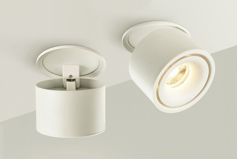 Foldable Recessed Dimmable COB LED Downlights 7W 10W 12W 15W LED Ceiling Spot lights AC110-240V LED Ceiling Lamp Indoor Lighting