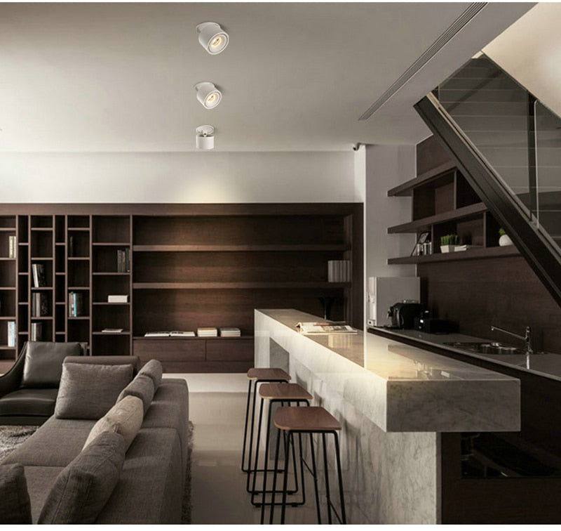 Foldable Recessed Dimmable COB LED Downlights 7W 10W 12W 15W LED Ceiling Spot lights AC110-240V LED Ceiling Lamp Indoor Lighting