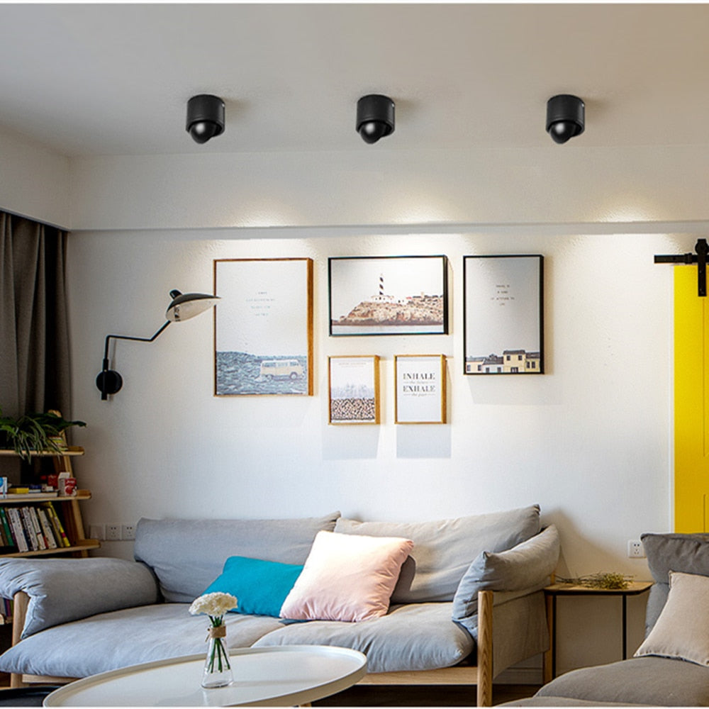 Dimmable Surface Mounted LED COB Downlight 5W/7W/9W/15W LED Lamp AC85V-265V Ceiling Spot Light with LED Driver White/Warm White