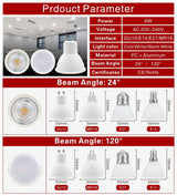 GU10 E27 E14 4pcs Lampasas LED Bulb 6W 220V Bombils' LED Lamp Spotlight Lampasas LED Spot Light 24/120 degree Cold/Warm white