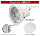  GU10 E27 E14 4pcs Lampasas LED Bulb 6W 220V Bombils' LED Lamp Spotlight Lampasas LED Spot Light 24/120 degree Cold/Warm white