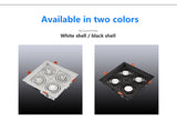 Dimmable super bright 4 heads recessed square LED Downlights COB 40W LED Spot lights LED decoration Ceiling Lamp AC85-265v