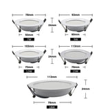 LED Downlight 10Pcs 7W 9W 12W 15W 18W Waterproof AC 220V 240V Recessed Round LED Ceiling Lamp Indoor Lighting LED Spot Light