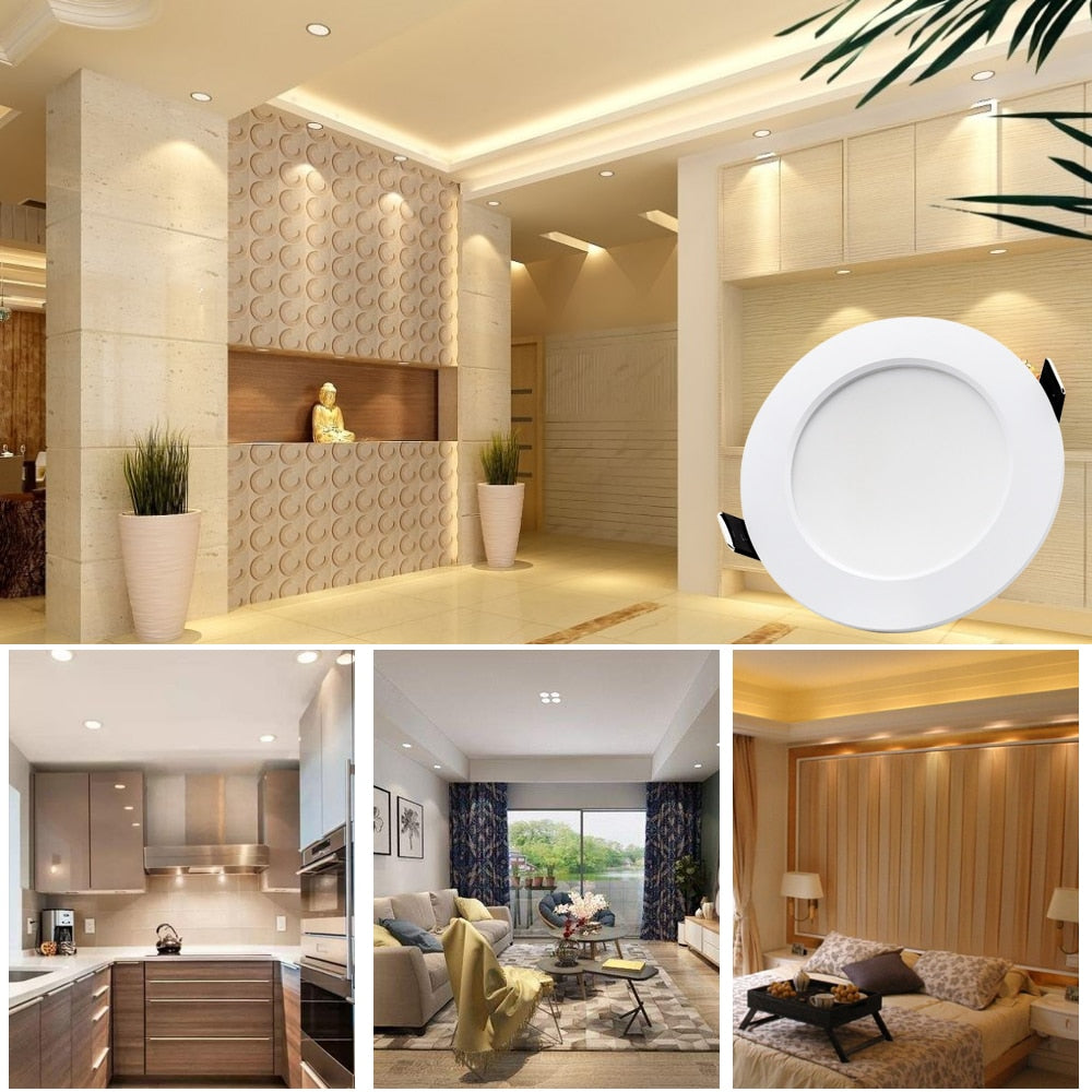 LED Downlight 10Pcs 7W 9W 12W 15W 18W Waterproof AC 220V 240V Recessed Round LED Ceiling Lamp Indoor Lighting LED Spot Light
