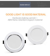 LED Downlight 10Pcs 7W 9W 12W 15W 18W Waterproof AC 220V 240V Recessed Round LED Ceiling Lamp Indoor Lighting LED Spot Light