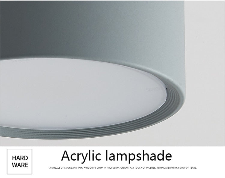 LED Downlight Ceiling Spotlights Living Lamp Nordic Lighting For Kitchen Aisle Spot light Surface mounted AC90-260v