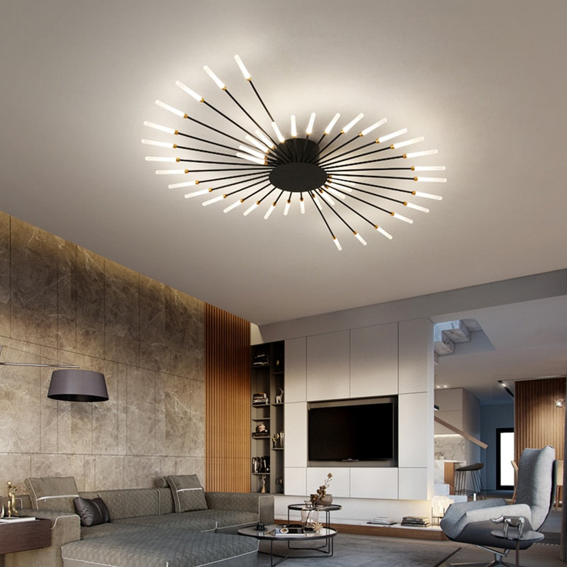 Hot sale fireworks led Chandelier For Living Room Bedroom Home chandelier Modern Led Ceiling Chandelier Lamp Lighting chandelier