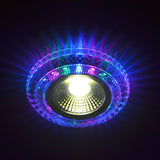 Crystal Led Downlights 5W COB Recessed Led Ceiling Lamp Embedded Dual Color LED Panel Light RGBW 110V 240V Indoor Decoration