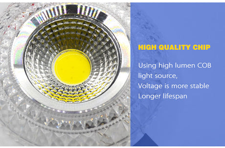 Crystal Led Downlights 5W COB Recessed Led Ceiling Lamp Embedded Dual Color LED Panel Light RGBW 110V 240V Indoor Decoration