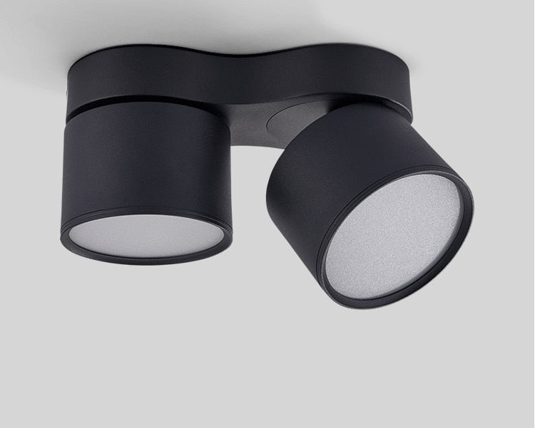 Dimmable Surface Mounted LED COB Downlight 2x7w/2x10w/2x15w Rotating LED Spot Light Ceiling Lamp with LED Driver AC110V/220V