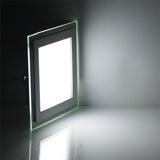 LED 6W 9W 12W 18W glass ceiling recessed downlight square panel light kitchen light 10pcs/lot