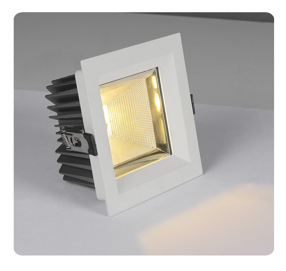 Waterproof LED Downlight Kitchen Bathroom Spot Light Square Aluminum Ceiling Lamp Chip CRI 93